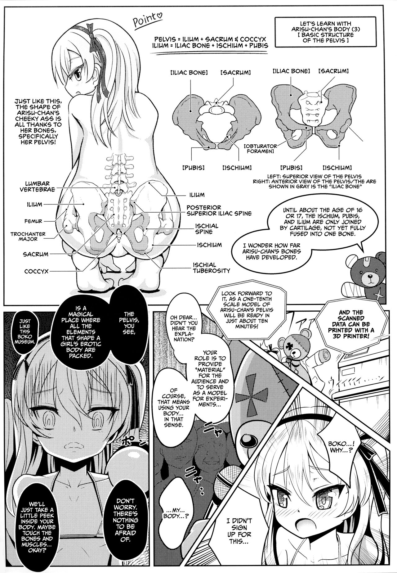 Shimada Arisu-chan de Manabu Onnanoko no Jintai <Kotsuban Hen> Jou 12