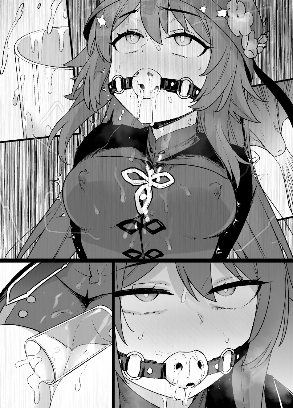 Genshin Impact Hu Tao Chikubi Zeme Manga 10