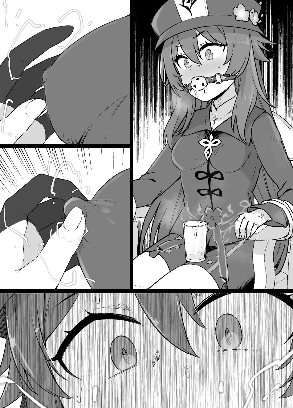 Genshin Impact Hu Tao Chikubi Zeme Manga 7