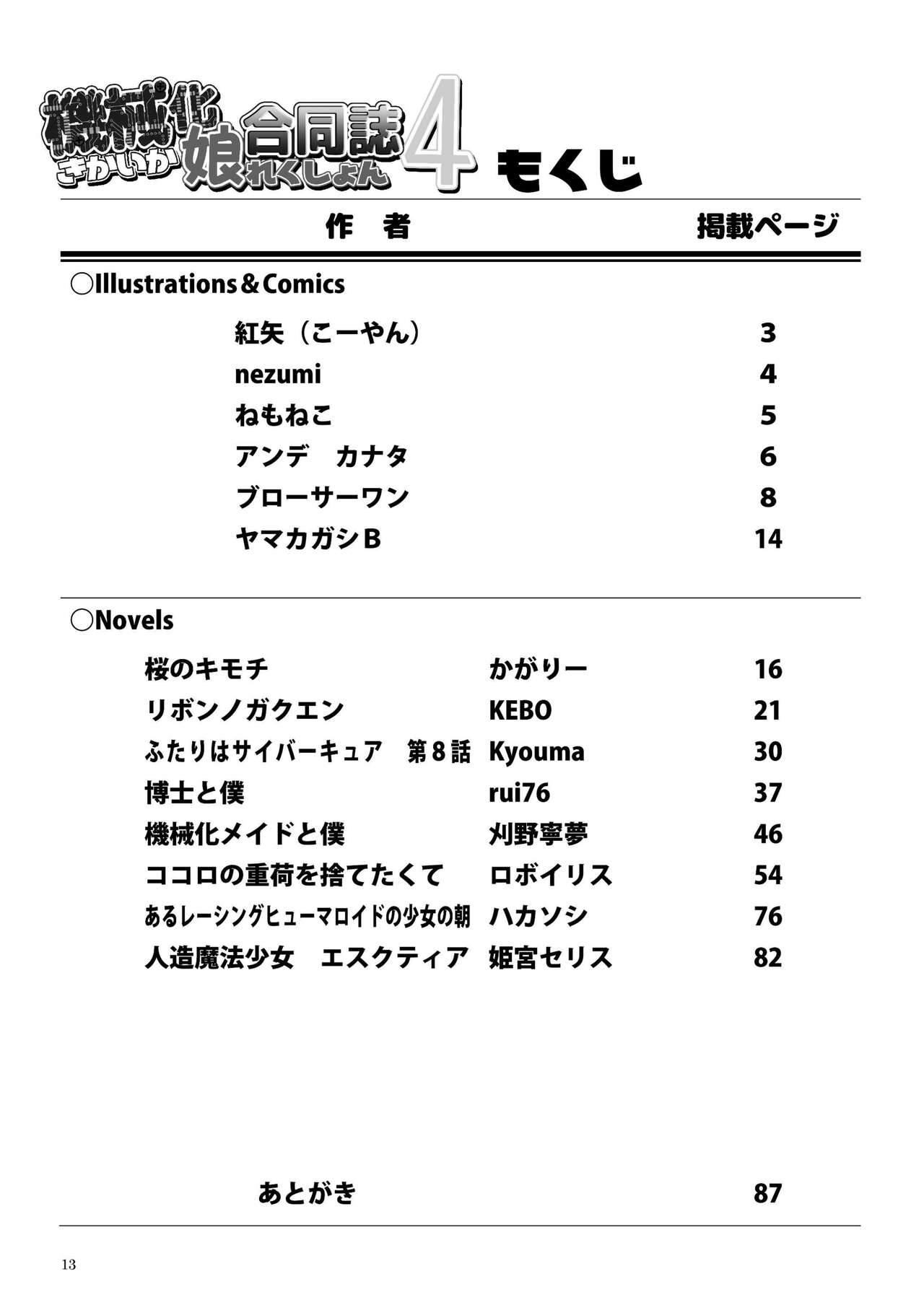 機械化娘合同誌4 12