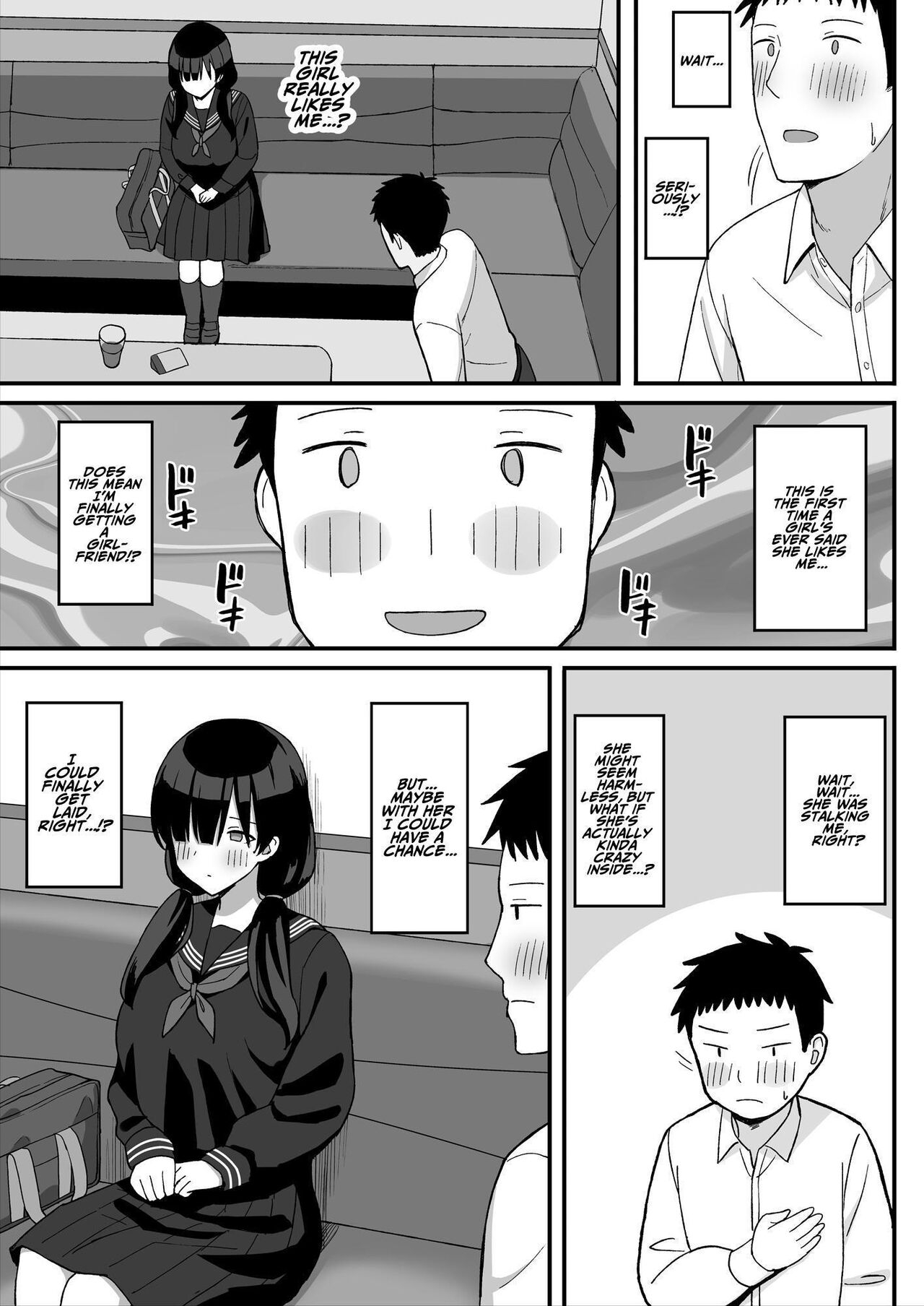 Jimi Kyonyuu No Stalker Onna Ni Gokuhaku Saretanode Yarimakutte Mita Hanashi | I Was Confessed To By A Plain Busty Stalker Girl, So I Fucked Her Like Crazy - Page 12