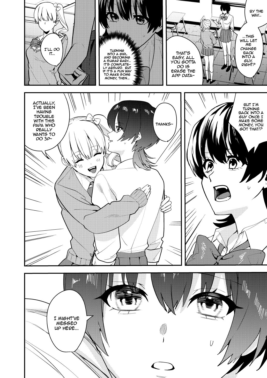 Papakatsu Nyotaika de Tanoshiku Kasegu! / Having Fun And Earning Some Money By Prostituting Myself After Turning Into A Girl! - Page 9