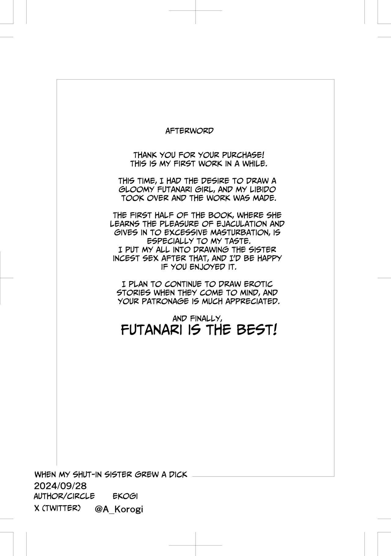 When My Shut-In Sister Grew a Dick - Page 39