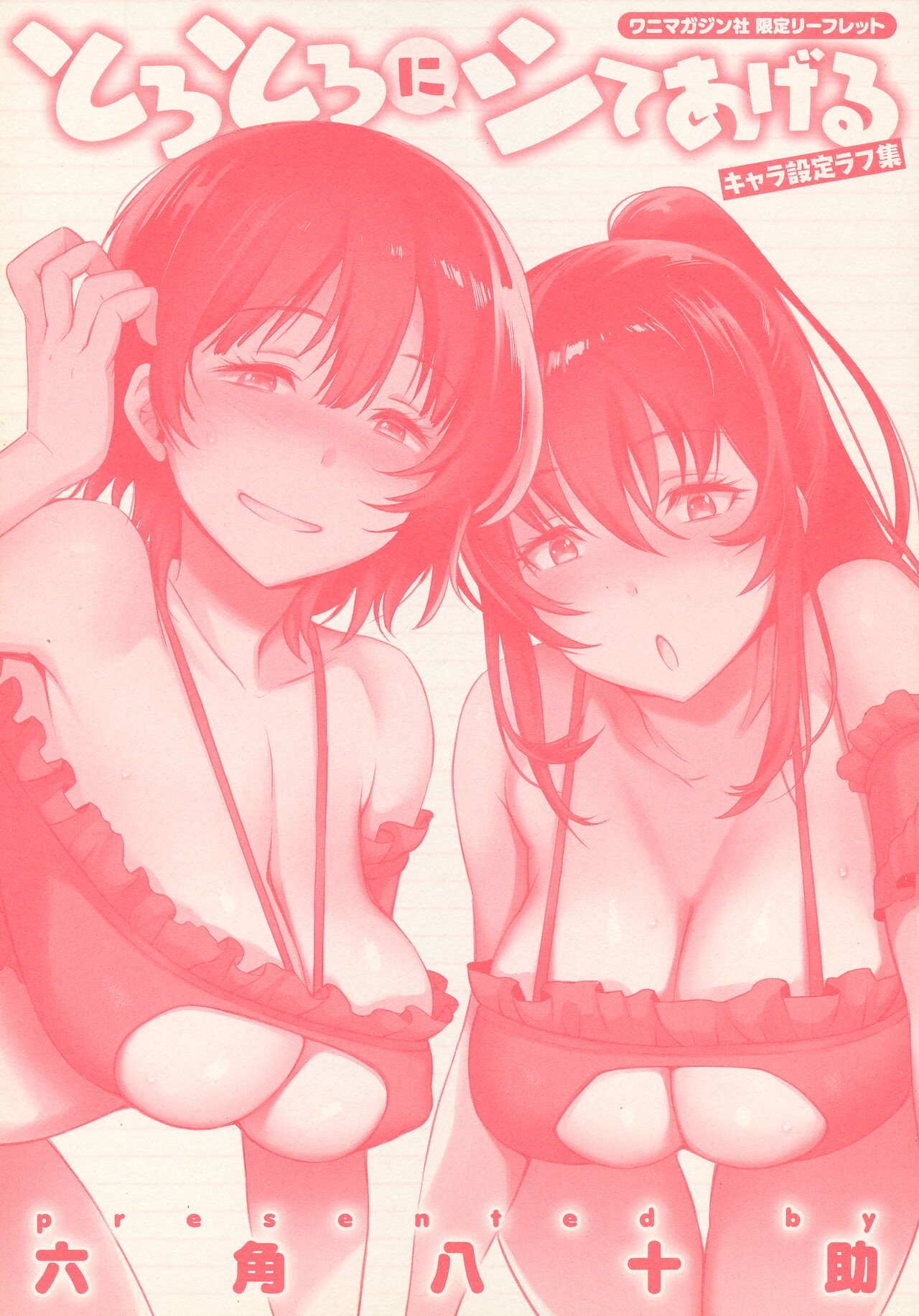 Torotoro ni Shite Ageru Ichibu Kyousan Shoten Wanimagazine Sha Gentei Leaflet Chara Settei Rough Shuu 1