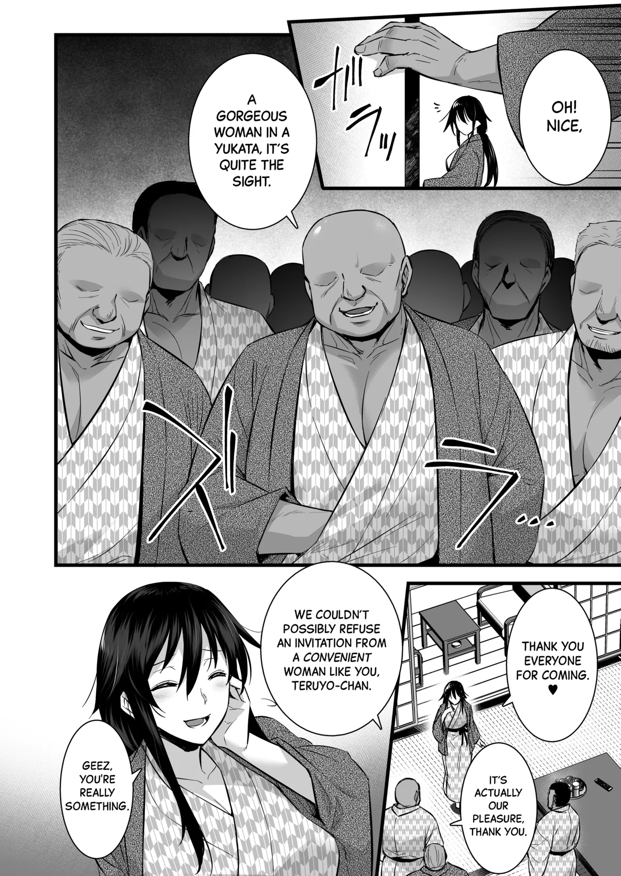 Rental Tanetsuke Ojisan-tachi to Iku! Yari Makuri Nakadashi Rankou Onsen Ryokou~ - Page 7