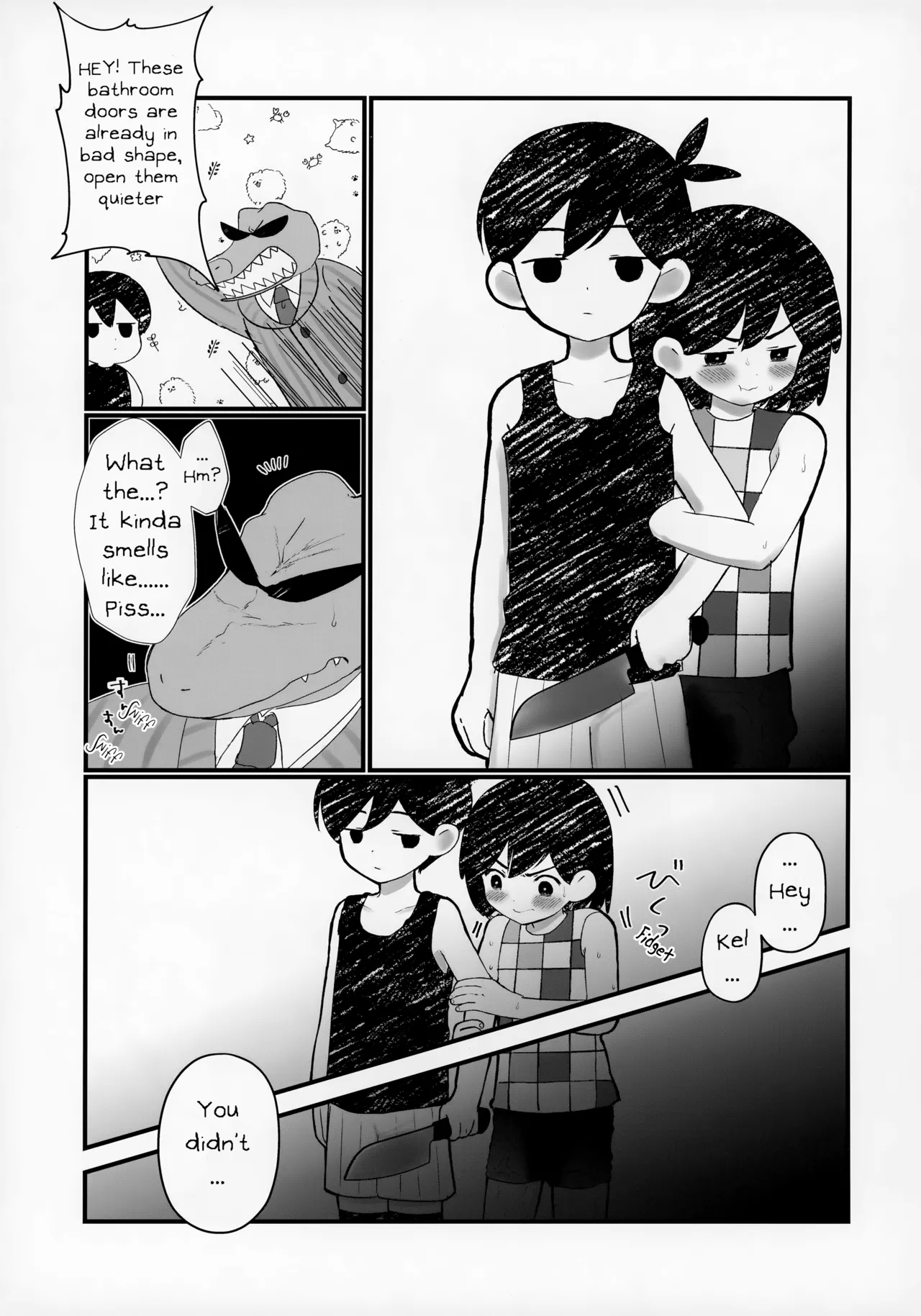 I wet myself so Omori helped me clean up - Page 4