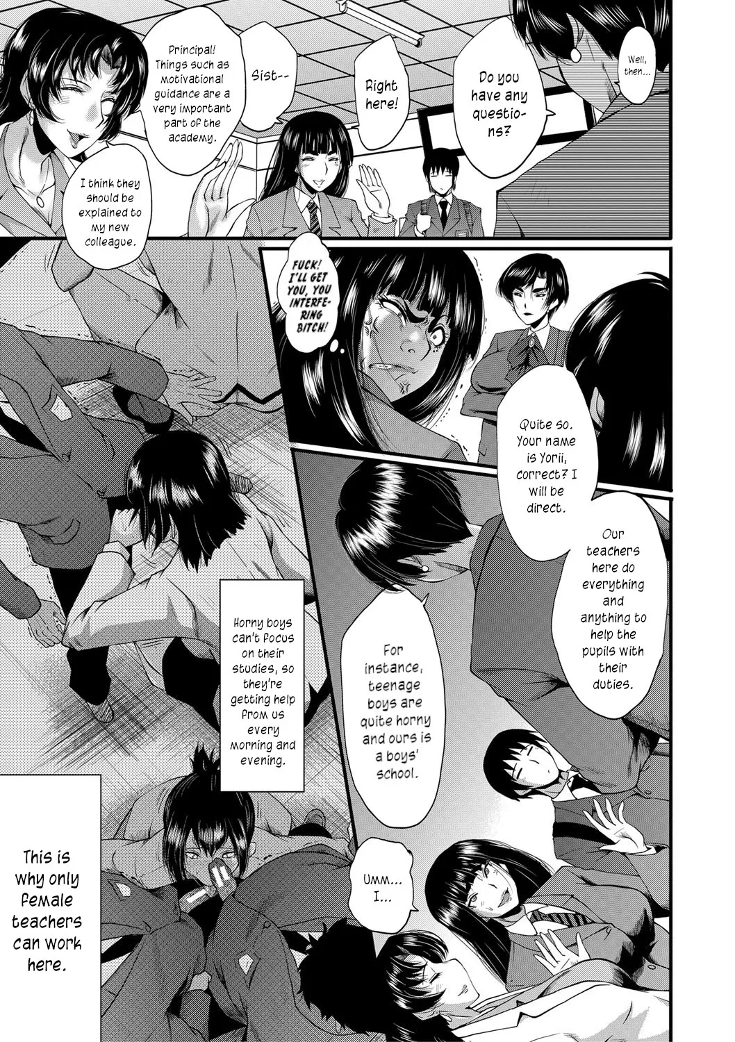 Mesu Kyoushi Gakuen Tengoku, Fuck 01 | The Principal of an Academy with only Female Teachers, Part 1 - Page 15