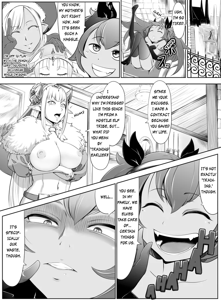 Succubus x Elf: Pleasure from Eating Poop 1