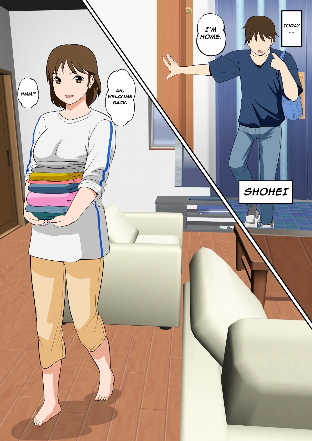 [ふわとろおぱんちゅケーキ] というわけで、ほぼ全裸の母さんにお願いしてみた。2 [英訳] - Hentaiaz.com - 3