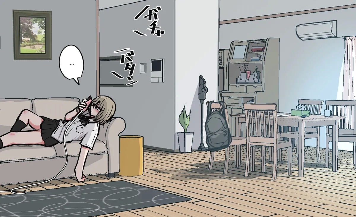 ribingu de kaihou onanichan | Best Friend-chan Masturbating Out in the Living Room - Page 2