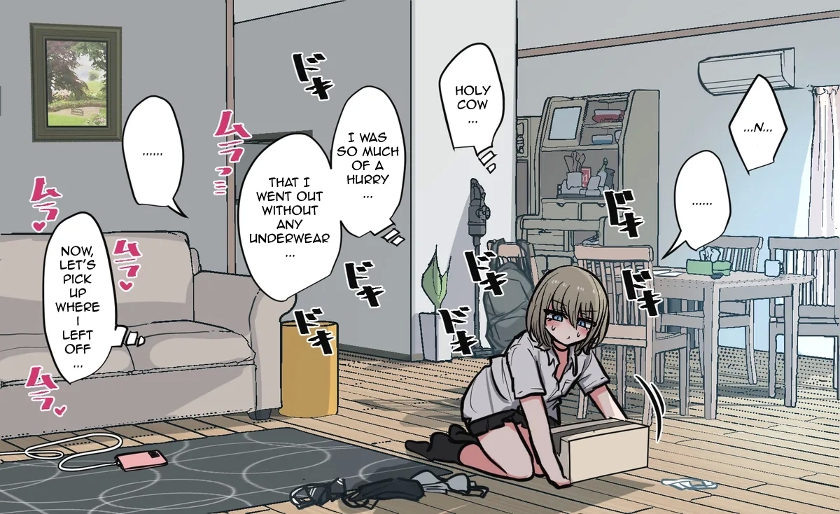 ribingu de kaihou onanichan | Best Friend-chan Masturbating Out in the Living Room - Page 7