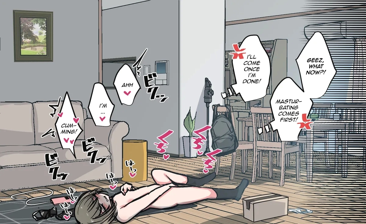 ribingu de kaihou onanichan | Best Friend-chan Masturbating Out in the Living Room - Page 9