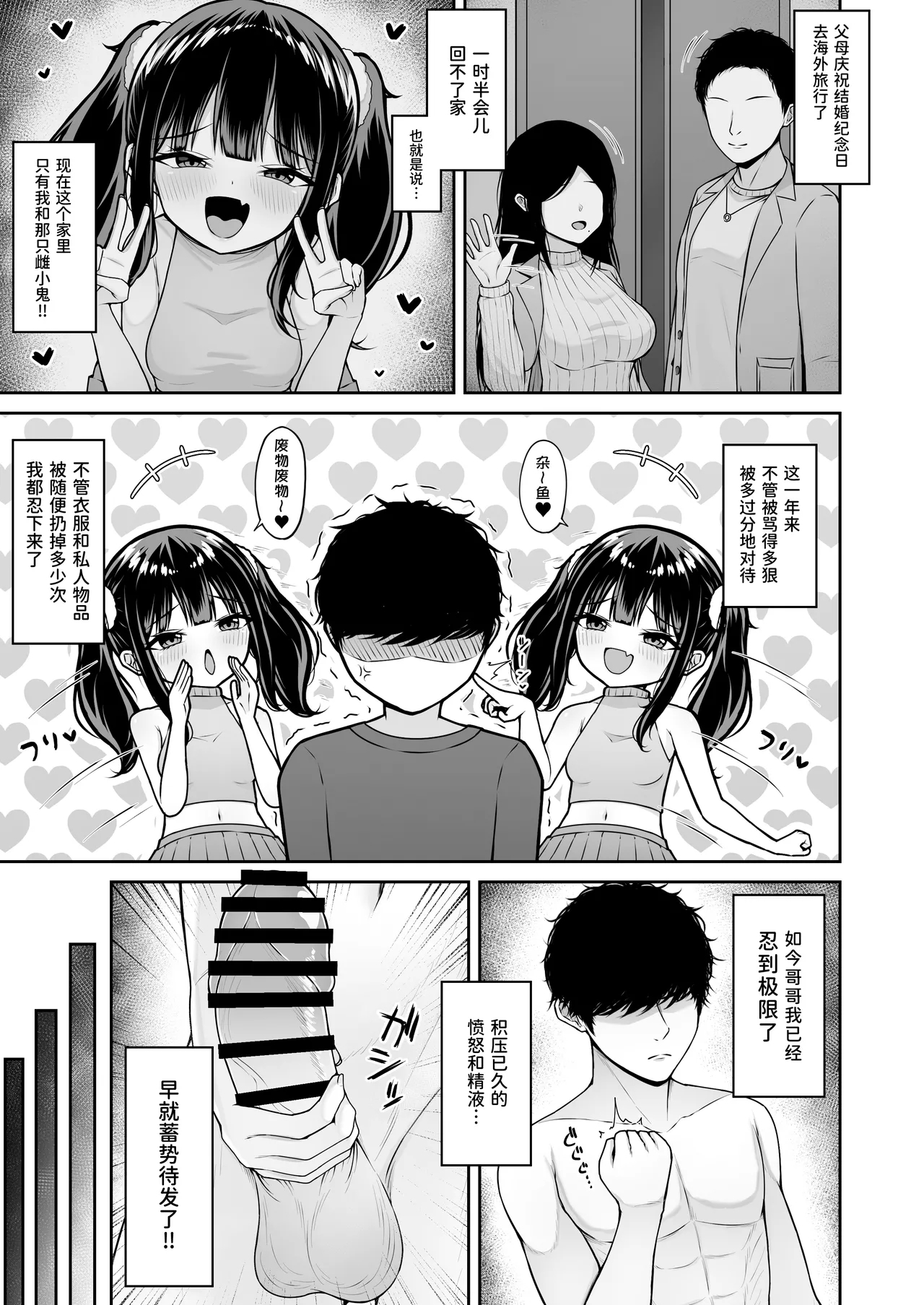 Uchi no Mesugaki Imouto wa Sunao janai - My femalb brat sister is not honest | 我家的雌小鬼义妹不太老实 - Page 9