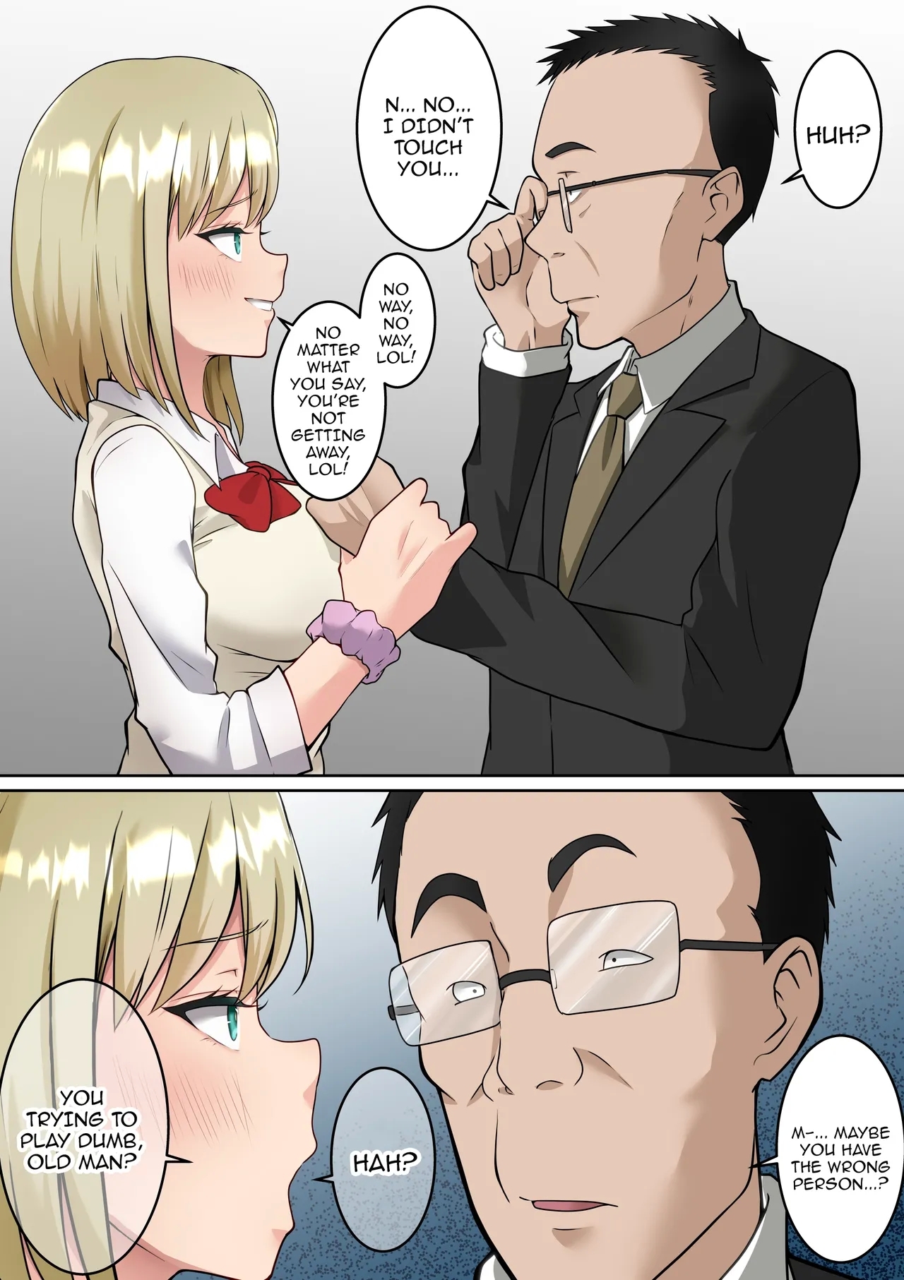 Isekai Kaeri no Chuunen Oyaji ga Gal JK-tachi ni Chikan Enzai o Fukkakerareta node Saimin Mahou de Shikaeshi suru Hanashi Zenpen /  Story About An Old Man That Just Returned From Another World Who Is Falsely Accused of Sexual Assault By A Couple Of Schoolgirls So He Takes Revenge On Them Using Hypnosis Magic 2