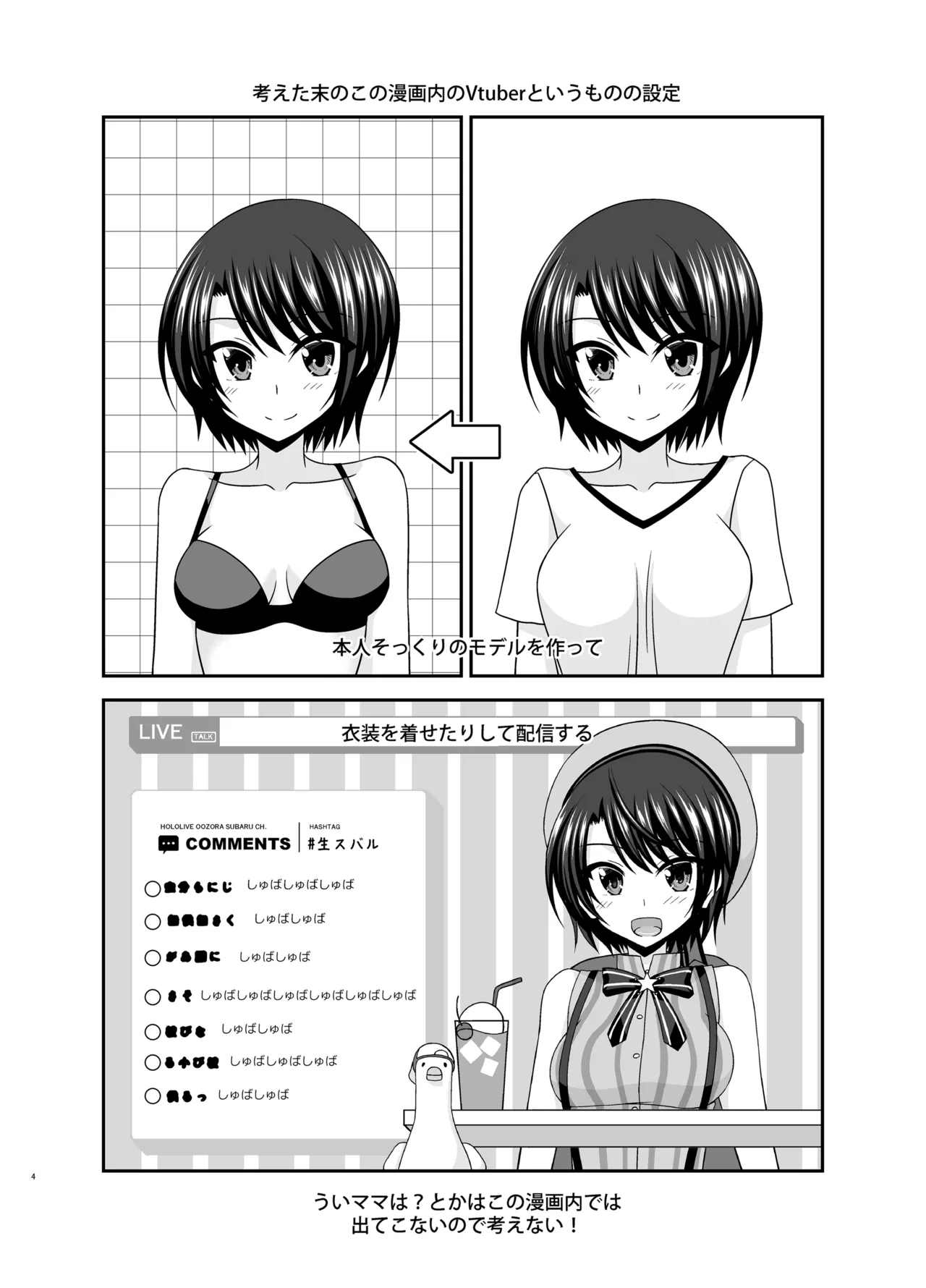 Massage-ten de Seibetsu o Machigaerarete Mesu ni Sareta Vtuber Soushuuhen + Haishin Gamen no Mukougawa - Page 3