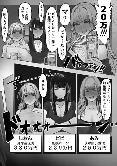 借金ギャル3人が同人AV撮影した結果 7