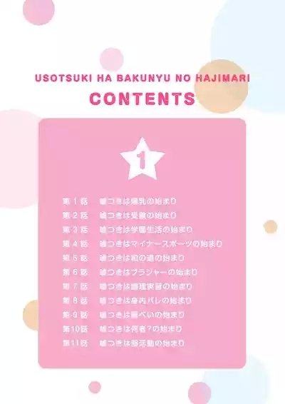 Usotsuki wa bakunyu no hajimari vol 1 to 3 1