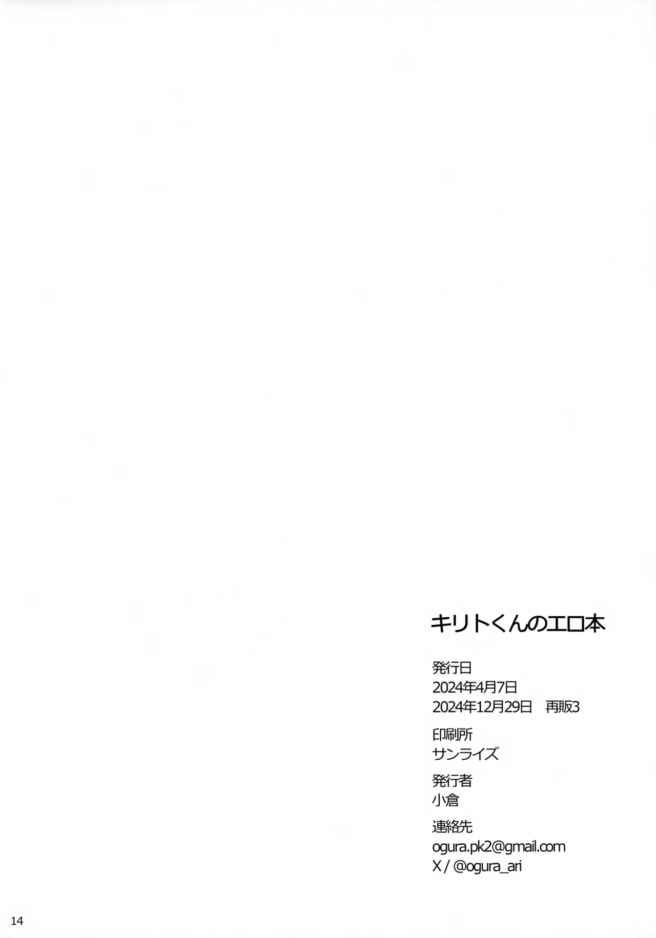 Kirito-kun no Erohon - Page 14