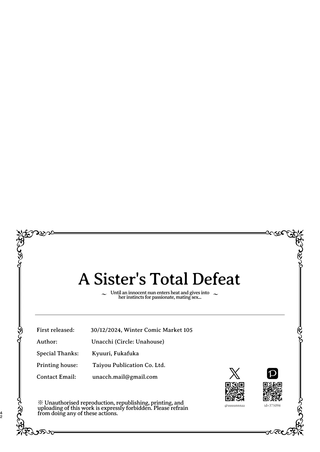 Sister Kanzen Haiboku.| A Sister's Absolute Defeat: Until an Innocent Nun Enters Heat and Indulges in Passionate Mating Sex - Page 42