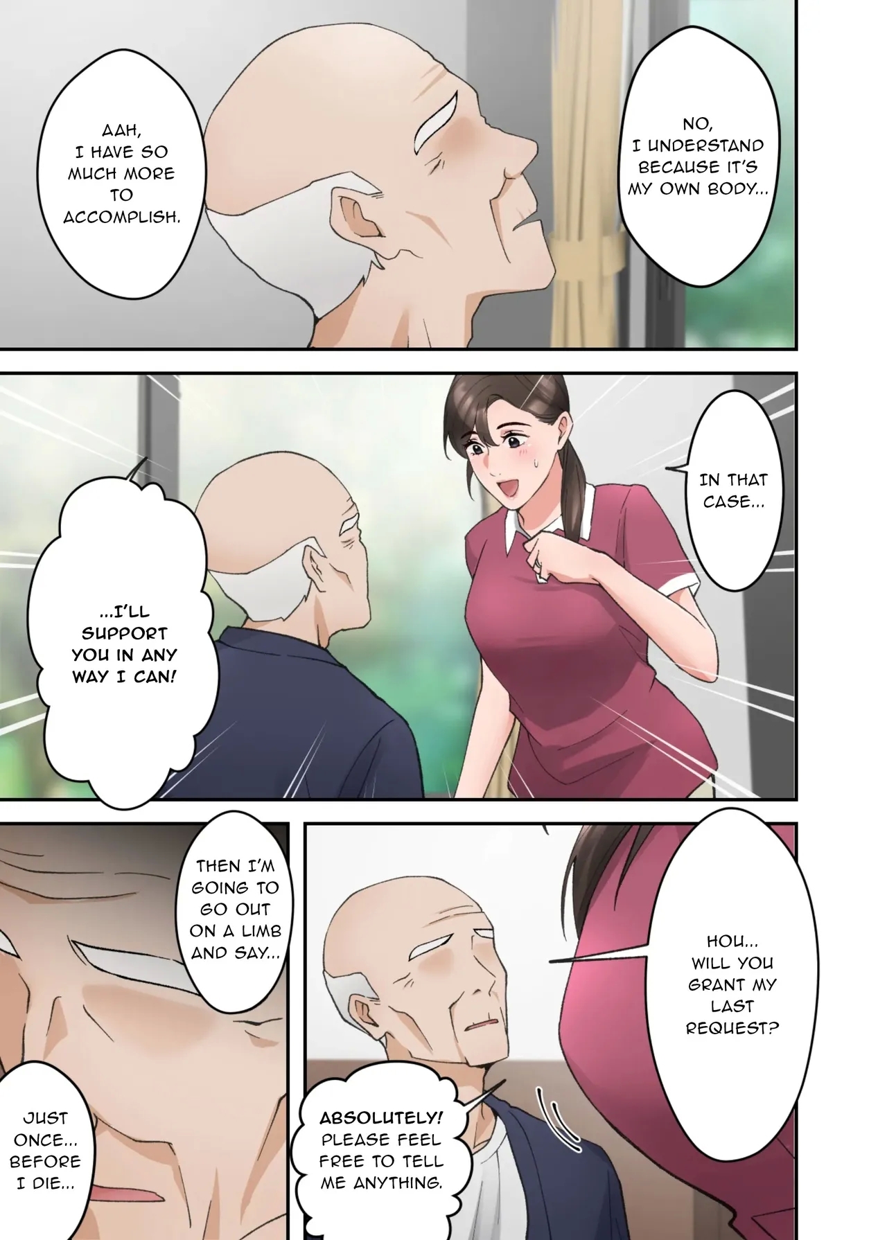 Hitozuma no Kaigoshi ga Yoboyobo Jii-san ni Ikasare Makuru Hanashi - Page 6