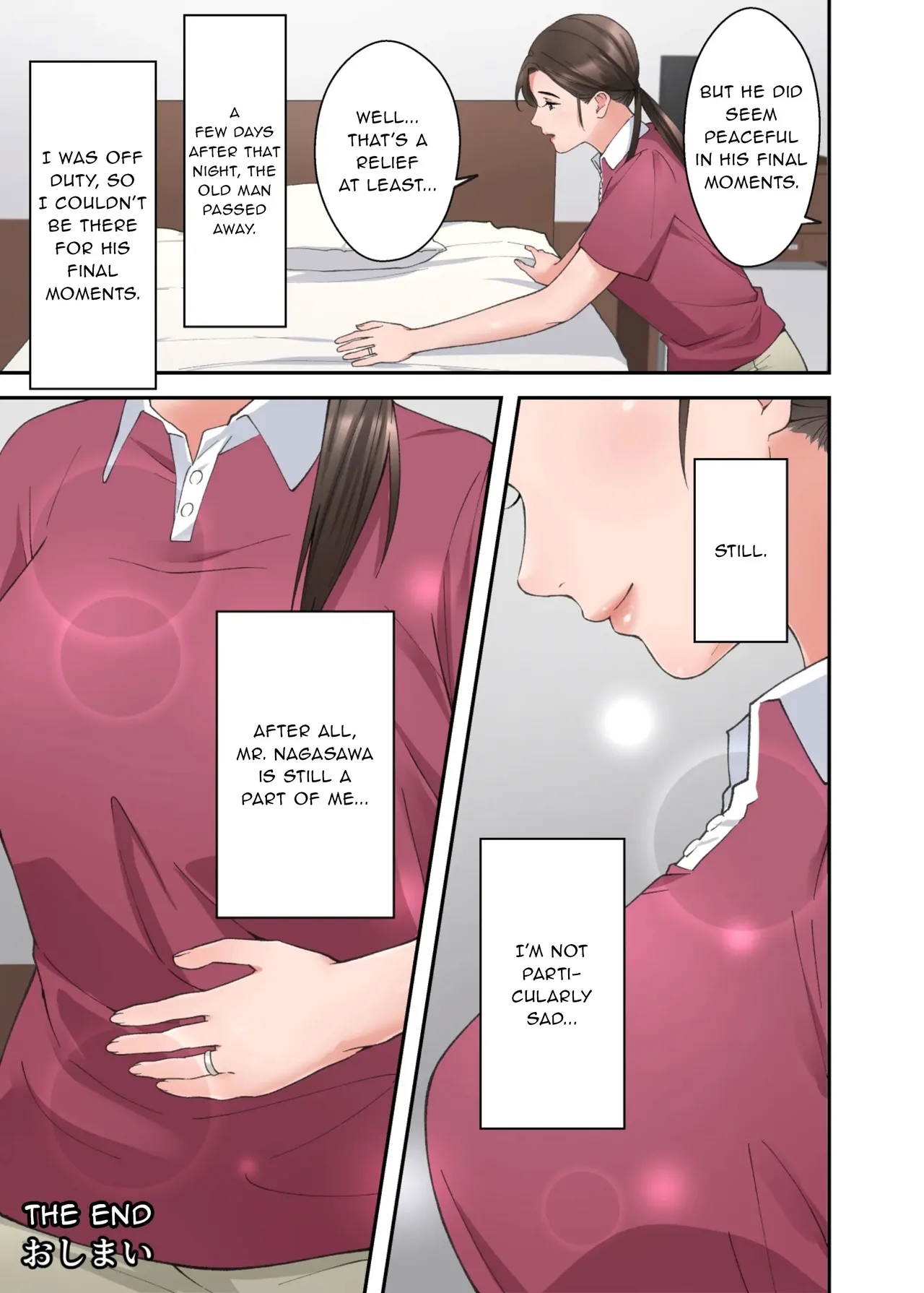 Hitozuma no Kaigoshi ga Yoboyobo Jii-san ni Ikasare Makuru Hanashi - Page 70