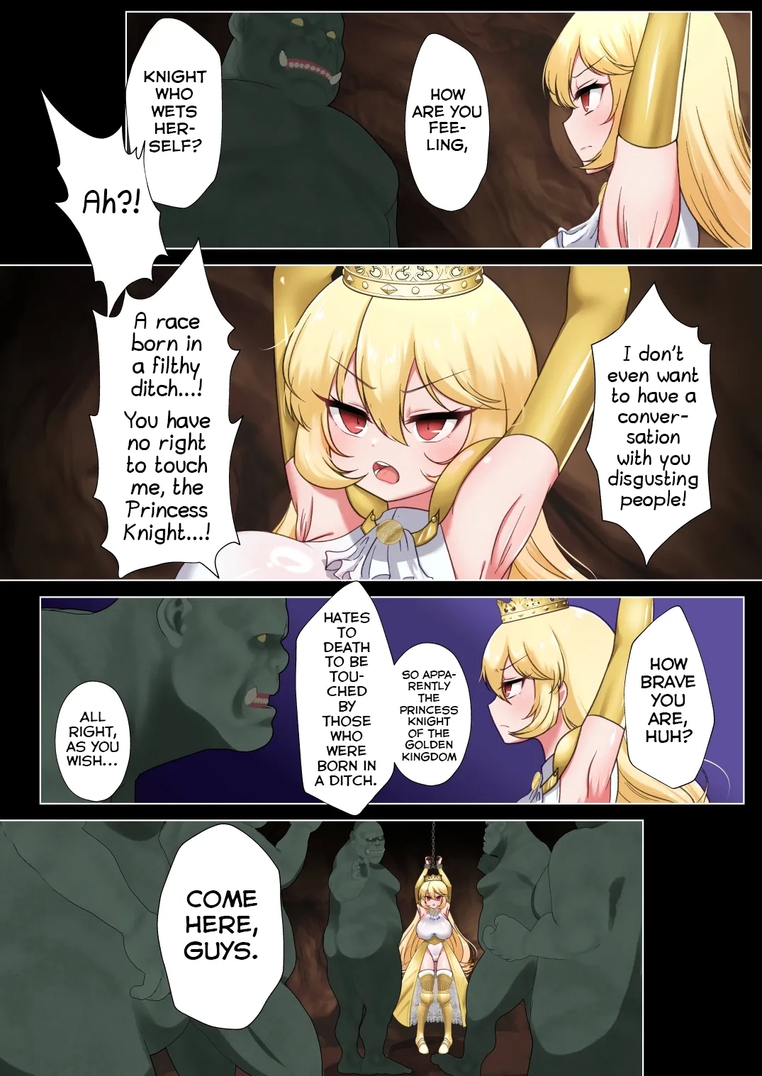 Himekishi Elsa wa Orc ni HaibokuLeg ga Nimata Shikkin! Haraboko Tairyou Omorashi Mesuochi!- - Page 14