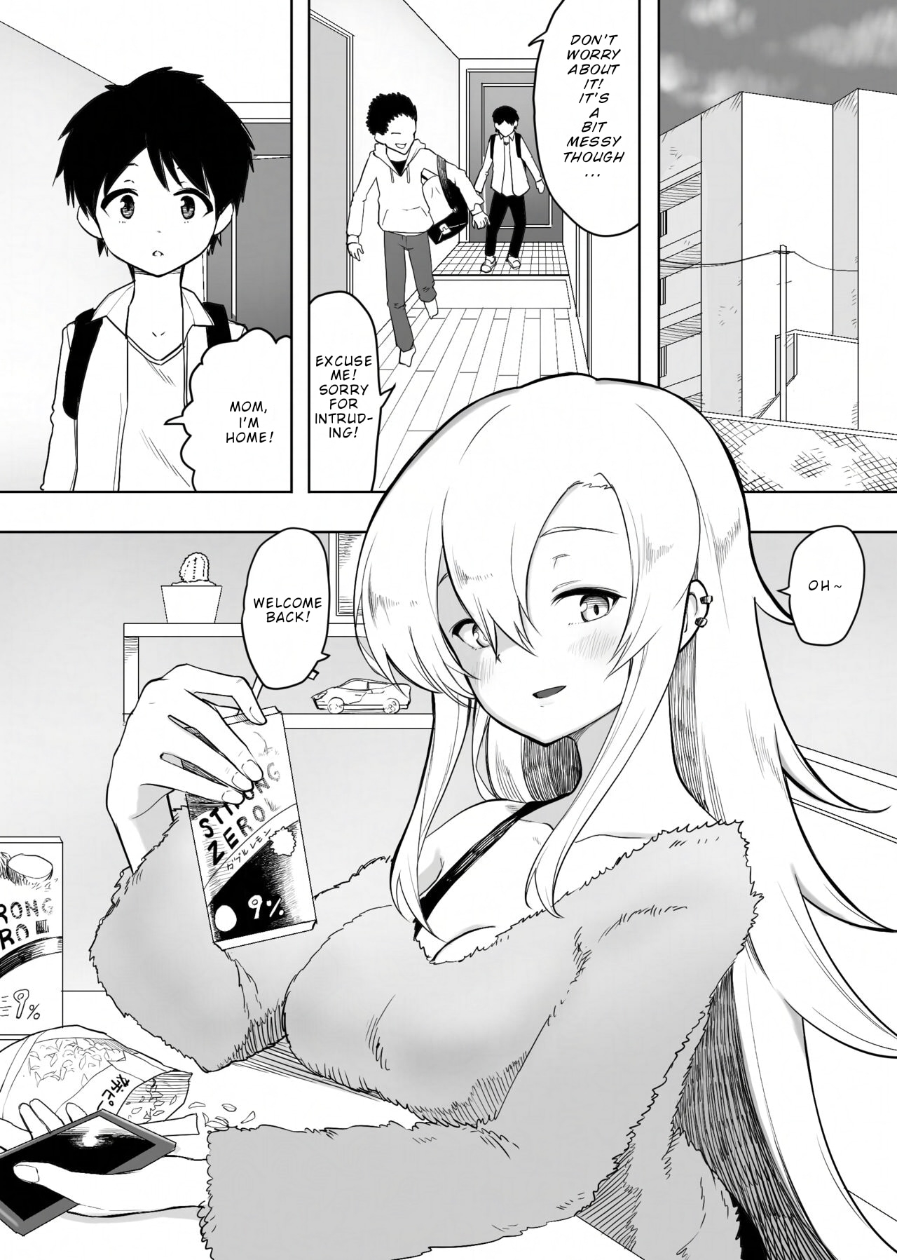 Yuujin no Gal na Mama ni Fudeoroshi Shite Moratta Hanashi | A Story About How My Friend's Gyaru Mom Was My First Time - Page 2