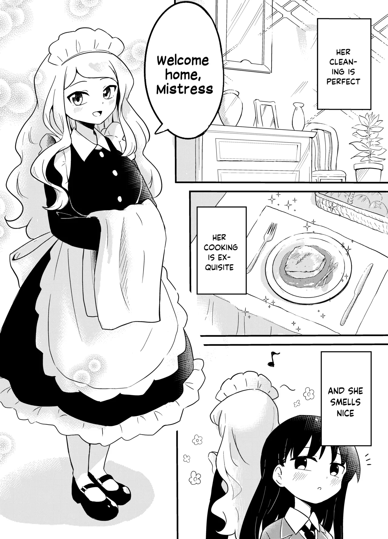 [センテン] 百合サキュメイドの甘々ご奉仕 [英訳] - Hentaiaz.com - 2