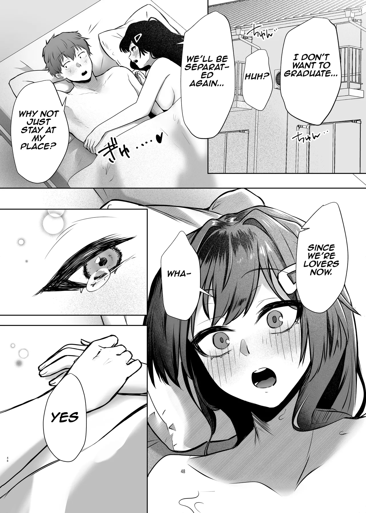 Osananajimi JK ga Dosukebe ni Seichou shita no de Sotsugyou Ichalove SEX suru Hanashi | The story of a childhood  friend who has grown up to be perverted, so they have graduation lovey-dovey sex - Page 49