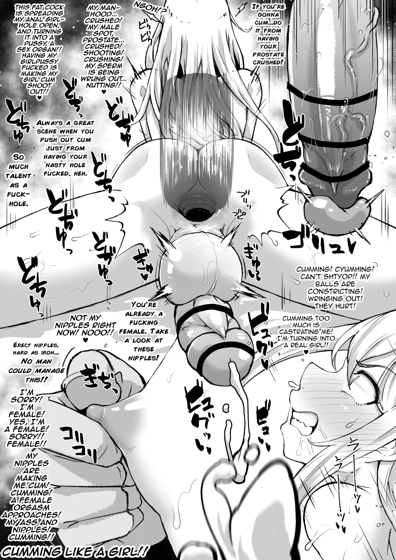 Hinnyuu Shemale to Osu Homo Koubi 1