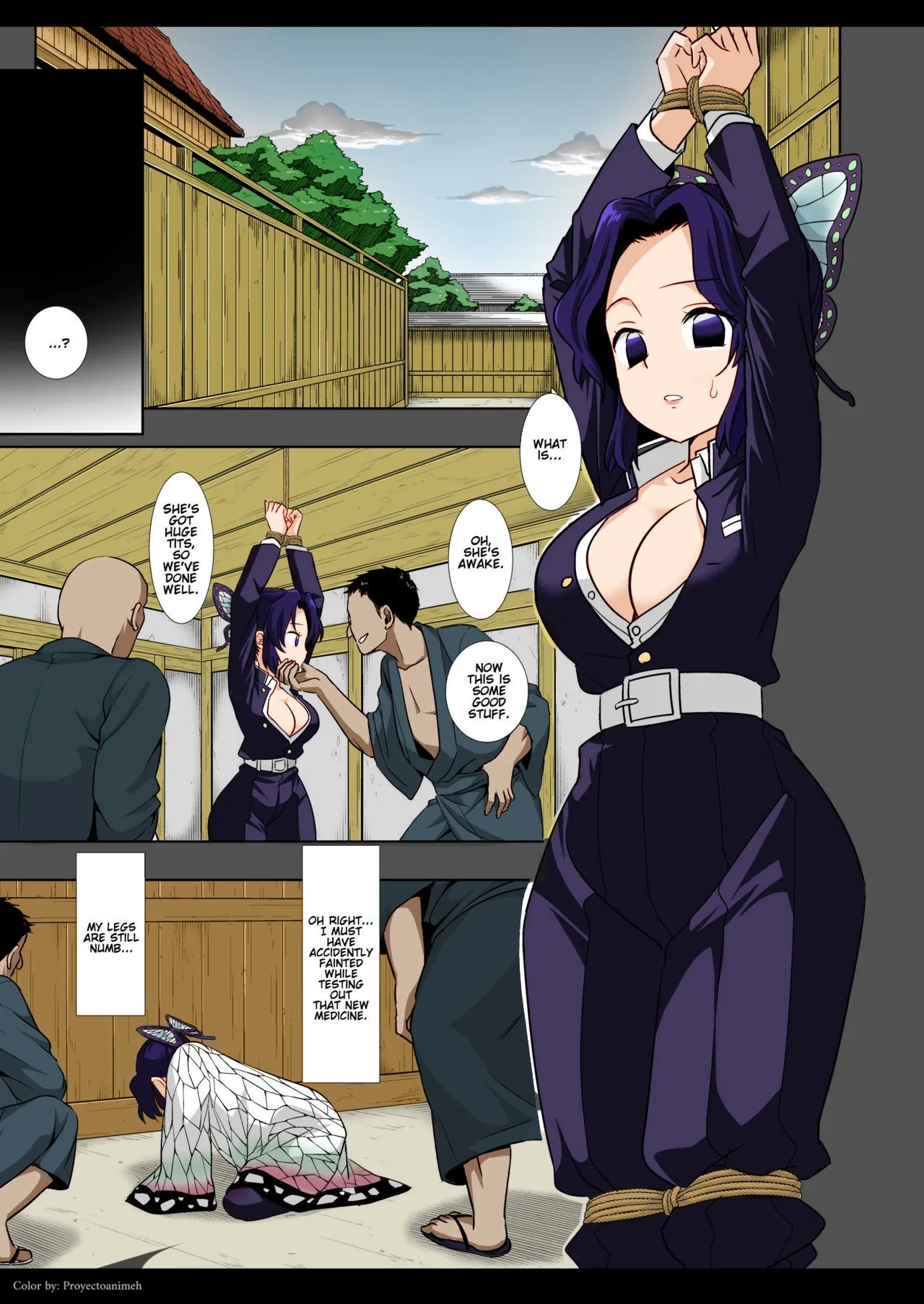 [ナギヤマスギ (那岐山)] しのぶ拘束輪姦 (鬼滅の刃) [英訳] [カラー化] - Hentaiaz.com - 3