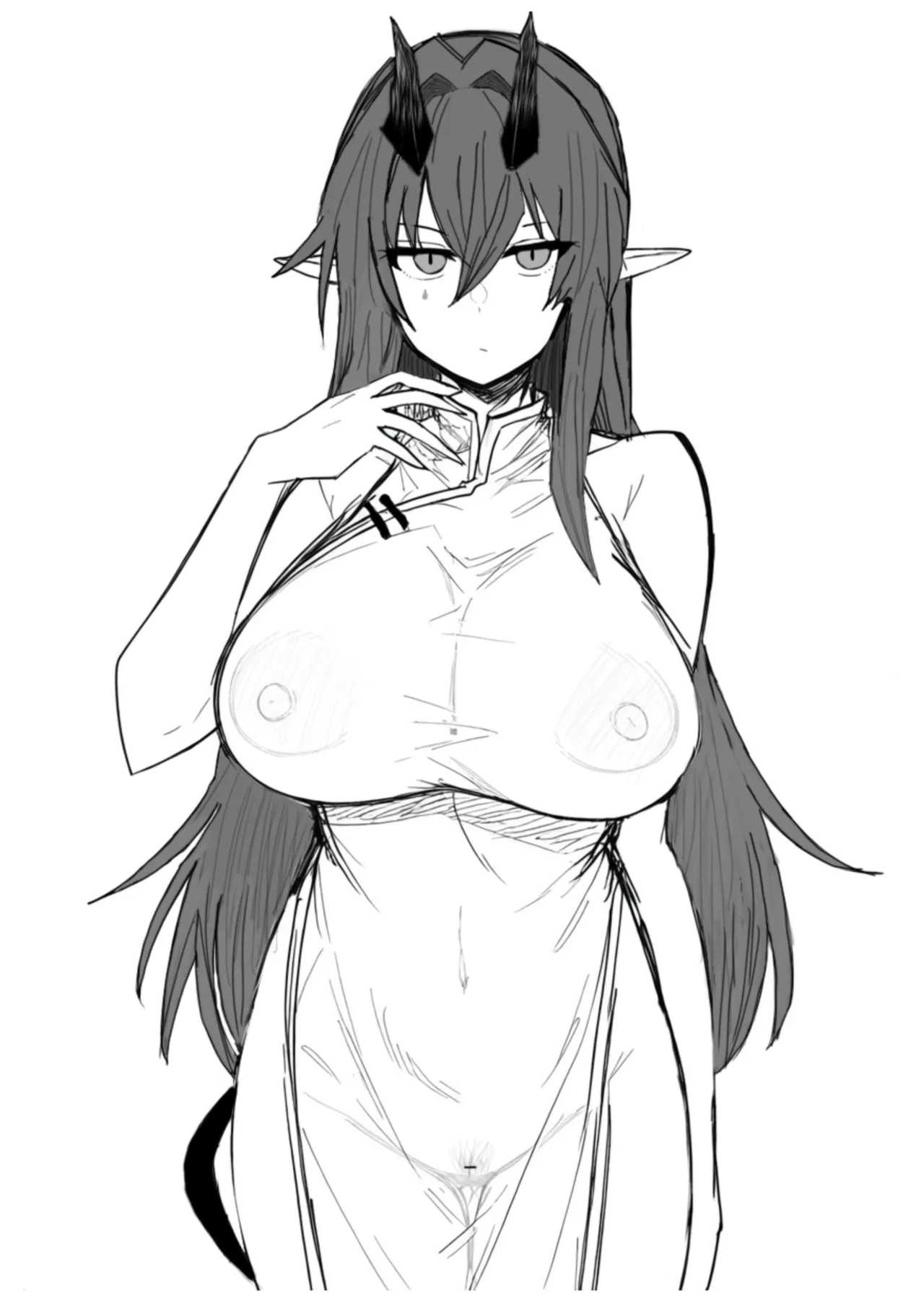 Arknights See-Through China Dress Club Hitori Goudou - Page 13