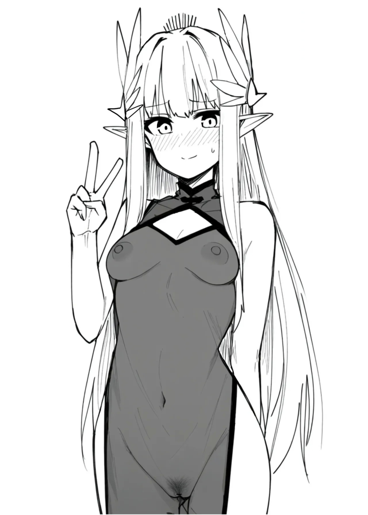 Arknights See-Through China Dress Club Hitori Goudou - Page 4