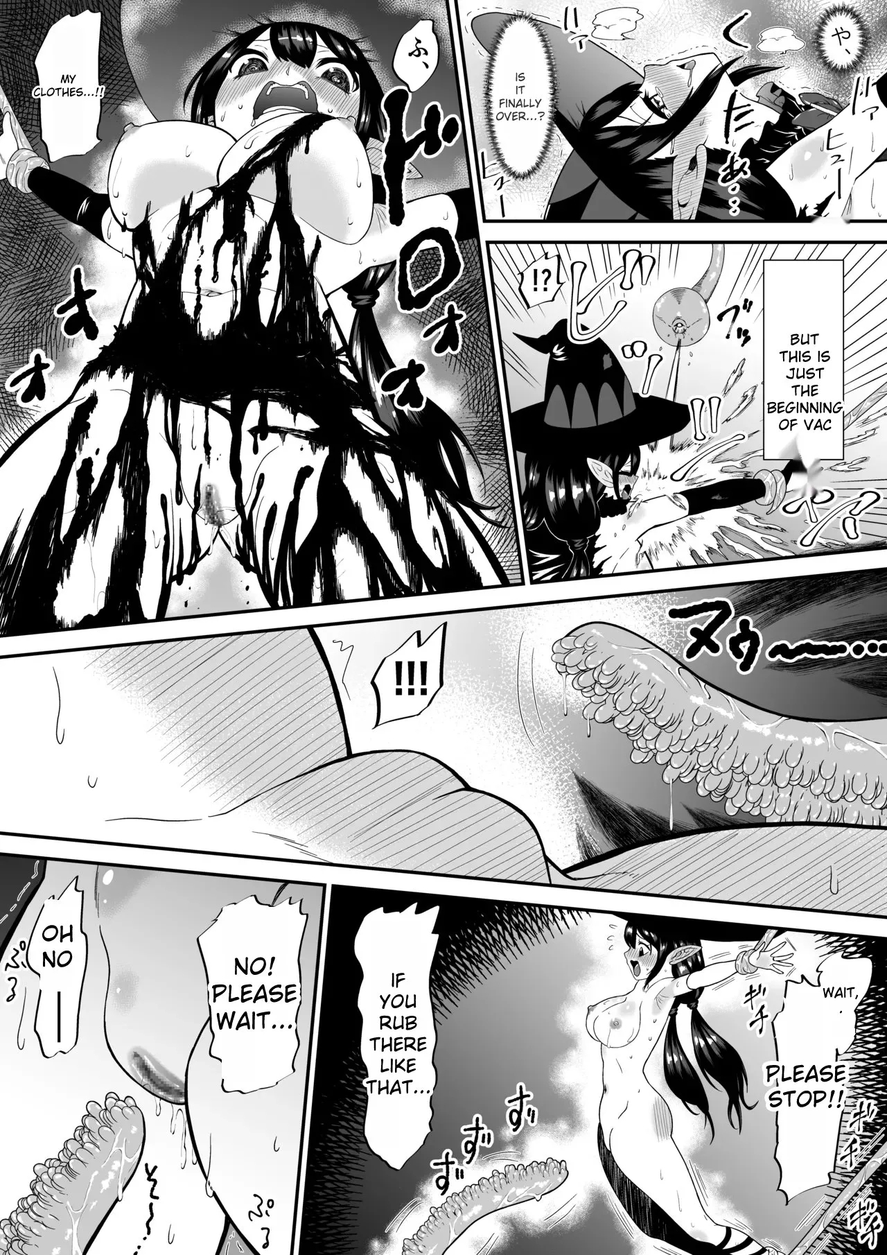 A story about a witch who thought she was invincible, but was tickled and soaked by tentacles and made to cry. - Page 18