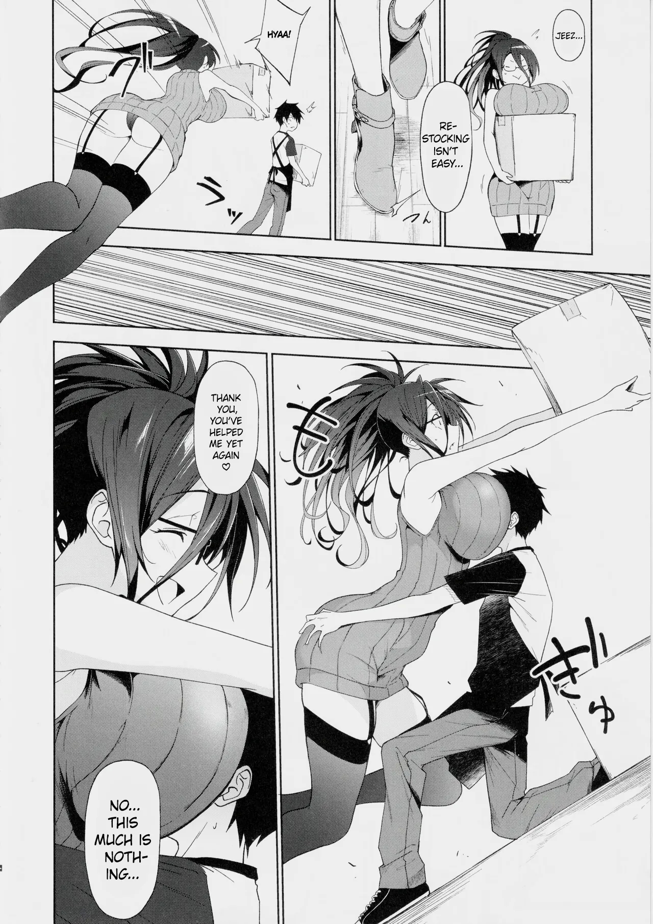 [Alkaloid no Baketu (Mizoguchi Gelatin)] Kyonyuu Megane Dosukebe Oneee-san ni Fudeoroshi Gyaku Ra Sex de Moteasobareru. | Teased and Toyed with by a Busty, Glasses-wearing, Lewd Older Sister in Reverse Virginity-Loss Sex. [English][RestScans] 4
