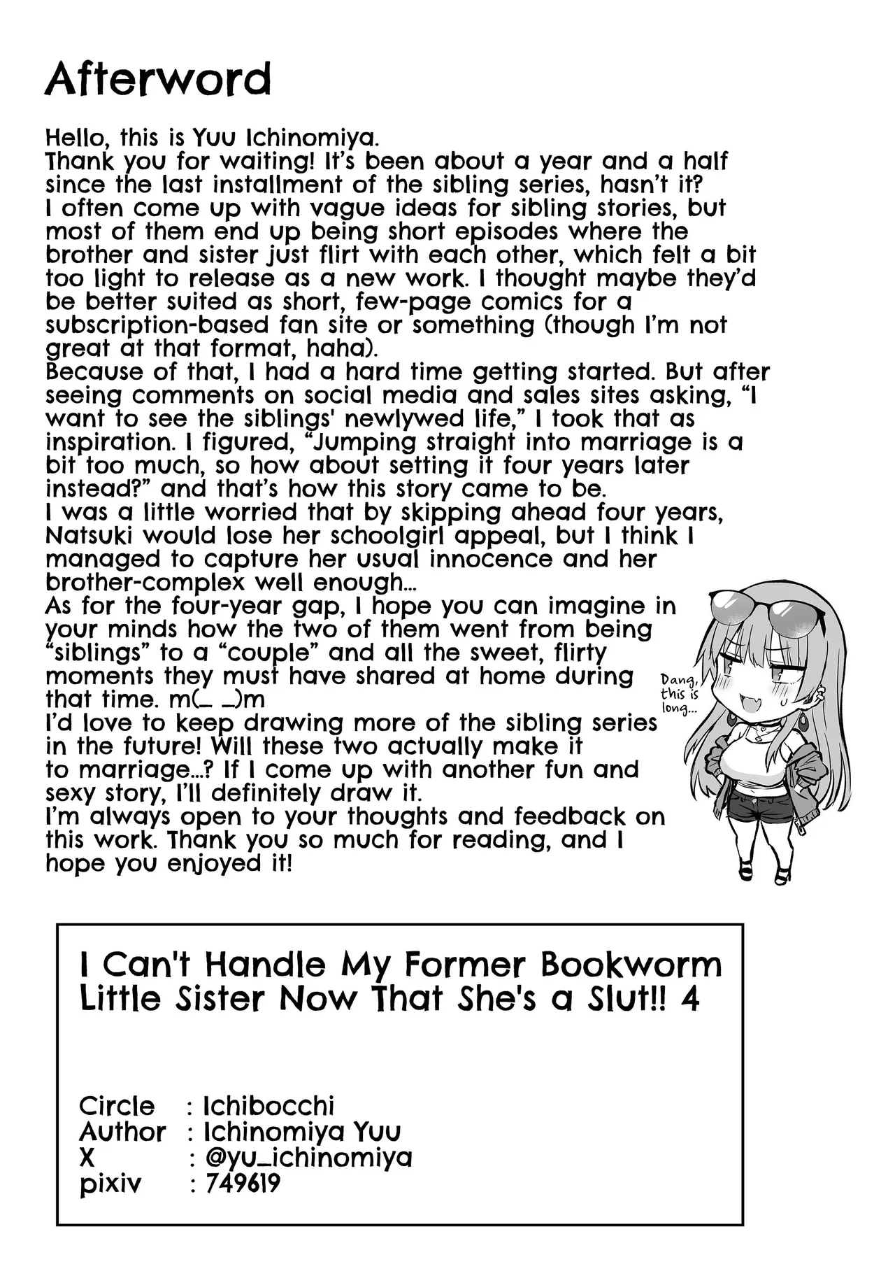 Moto InCha no Kyonyuu Yariman Imouto ga Erosugite, Onii-chan wa Mou...!! 4 | I Can't Handle My Former Bookworm Little Sister Now That She's a Slut!! 4 - Page 53