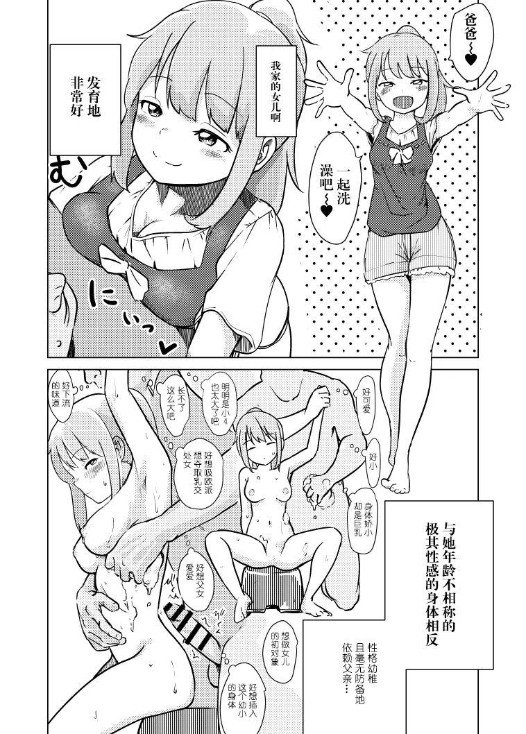 巨乳なJS4の愛娘を性的な目で見るダメパパですが、全部バレてたし合意の上で父娘子作り生えっちもさせてくれたのでパラダイスです！！！ 0
