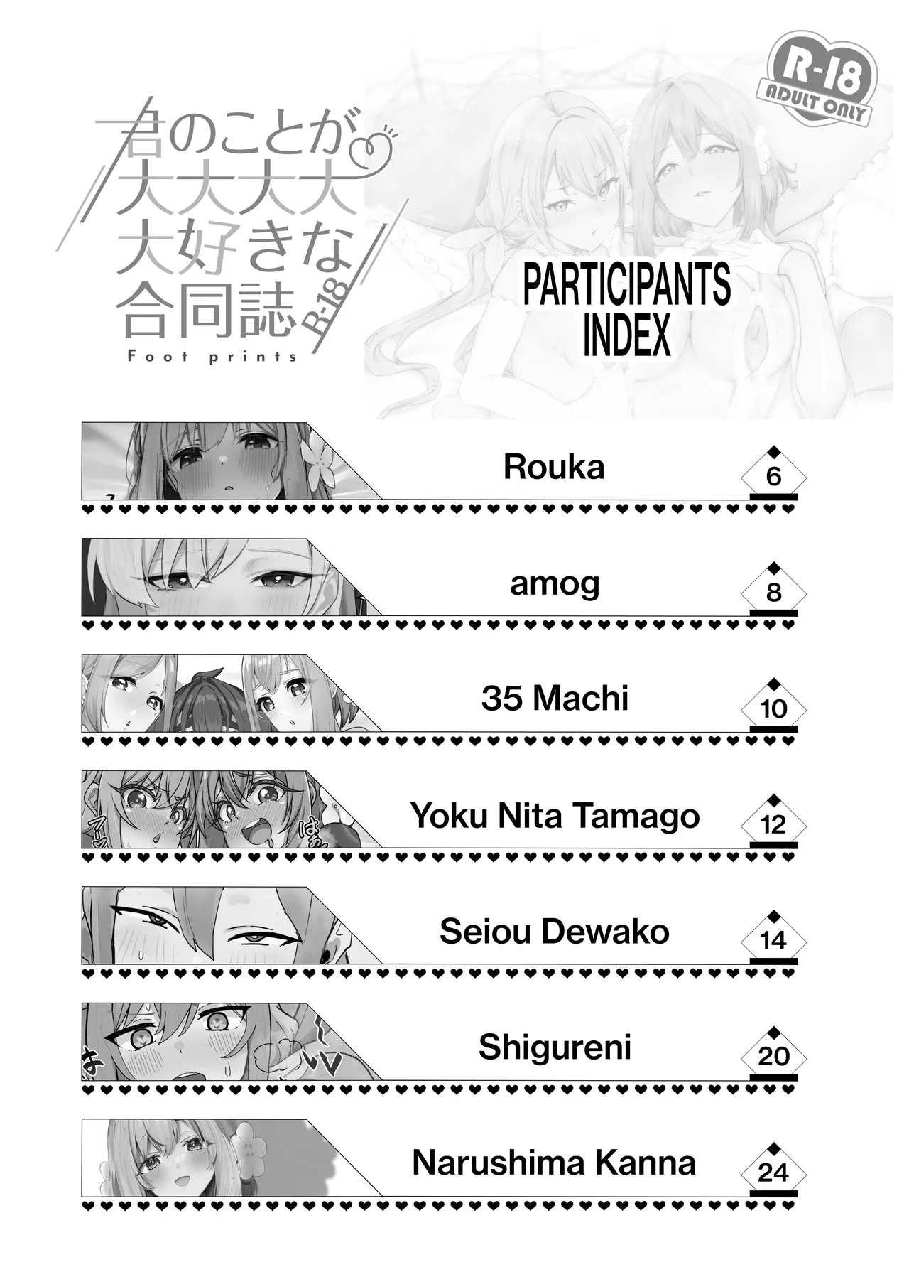 [Footprints (よろず)] 君のことが大大大大大好きな合同誌R-18 (第0~2章) (君のことが大大大大大好きな100人の彼女) [英訳] [DL版] - Hentaiaz.com - 3