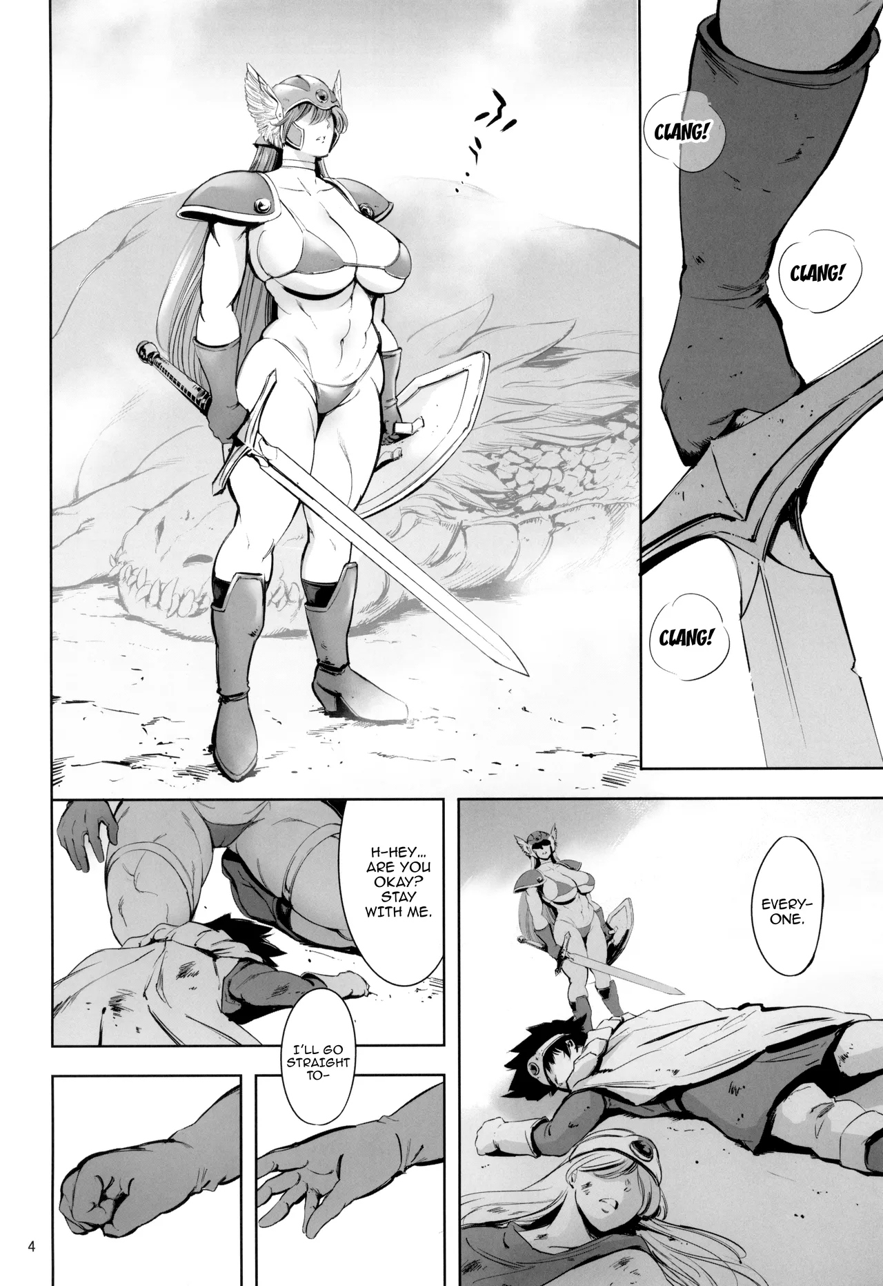 Geneki Onna Senshi to Yareru Sabaku no Kuni no Yoru no Yado / The Nightly Establishment In a Desert Country Where You Can Fuck An Active Female Warrior - Page 4