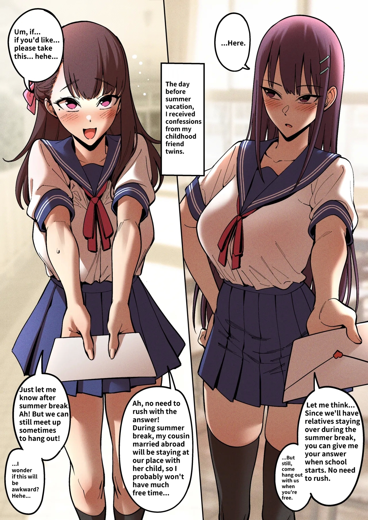 Summertime with My Twins Childhood Friend - Page 1