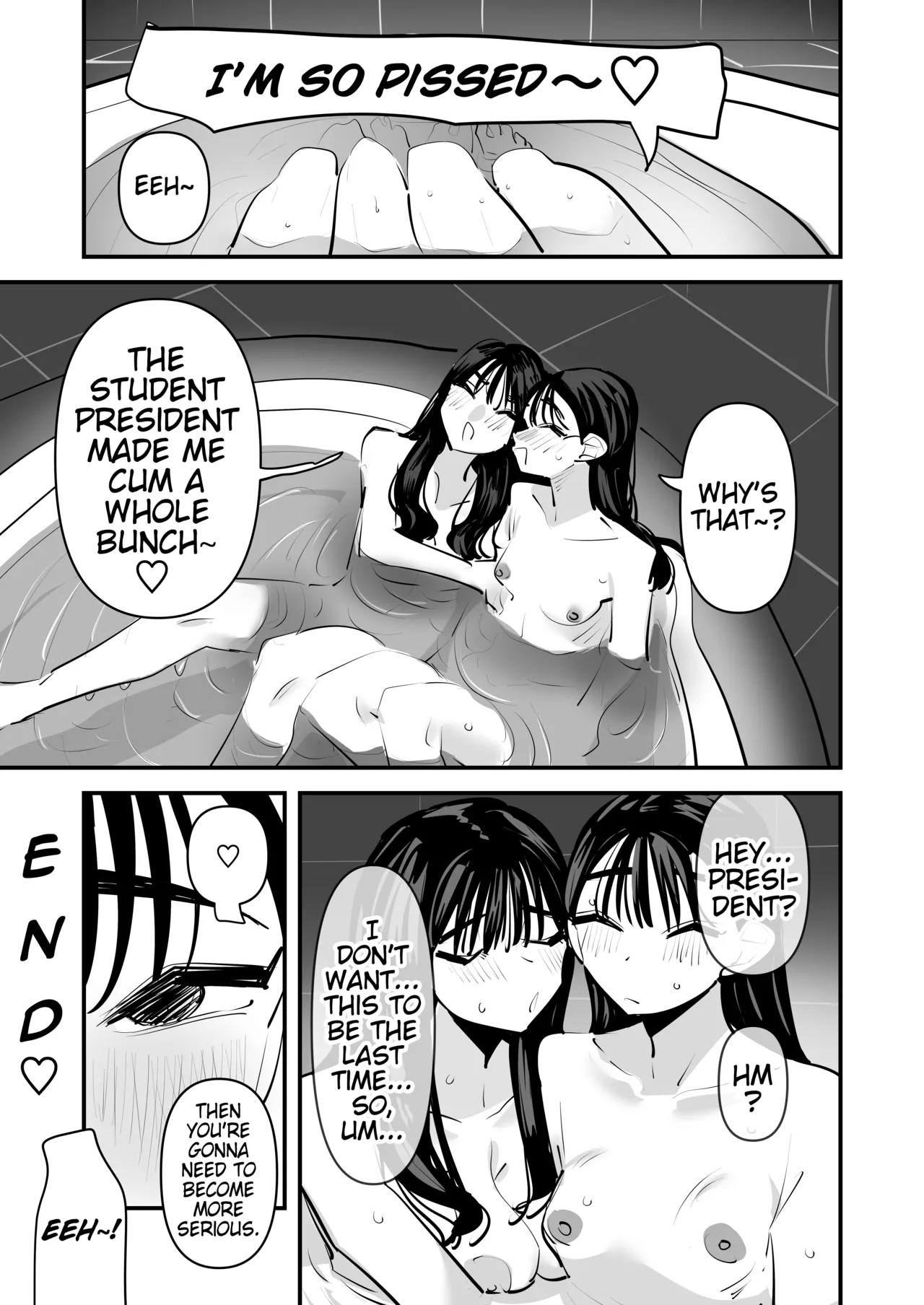 Iincho no Kuse ni Yuri Sex Chou Umakute Maji Mukatsuku | She's Crazy Good at Yuri Sex Despite Being the Student President and it Seriously Pisses Me Off - Page 38
