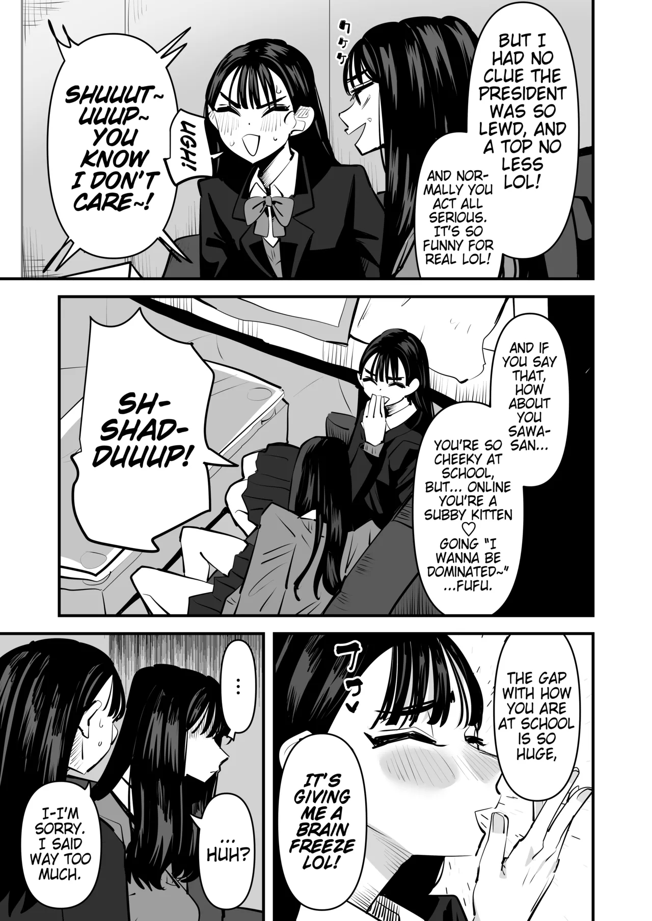 Iincho no Kuse ni Yuri Sex Chou Umakute Maji Mukatsuku | She's Crazy Good at Yuri Sex Despite Being the Student President and it Seriously Pisses Me Off - Page 4