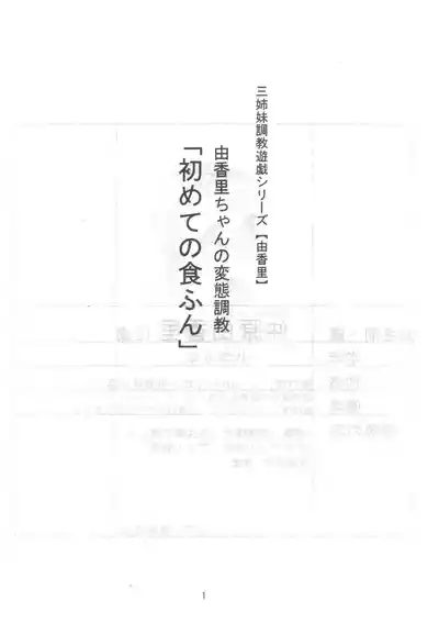 Yukari-chan no Hentai Choukyou "Hajimete no Shoku Fun" San Shimai Choukyou Yuugi Shirīzu 1