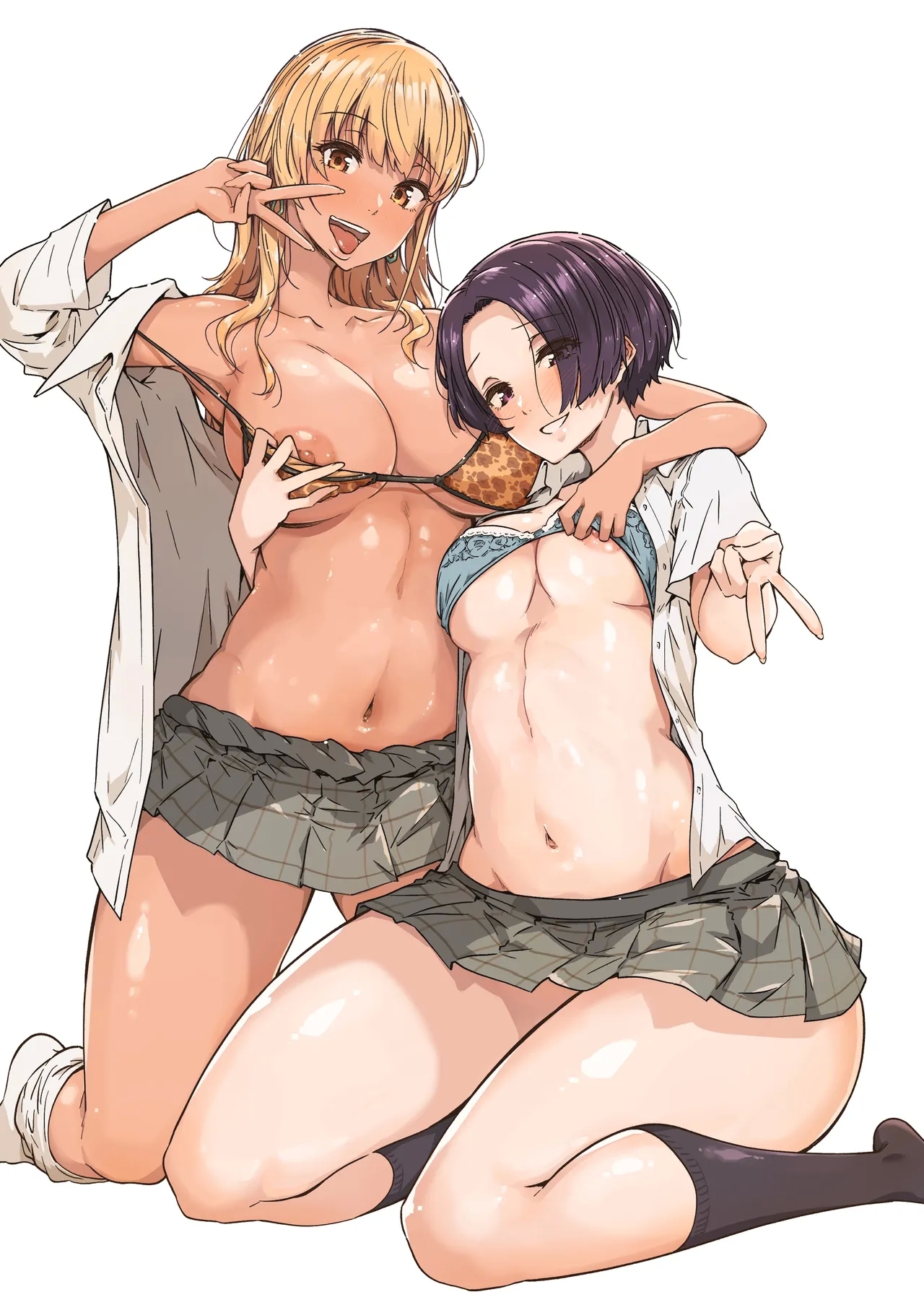 Wakusei_Nostalgia_Tokiwa_Midori_Osananajimi_no_Futago_Gal_ni_Chikubi - Page 2