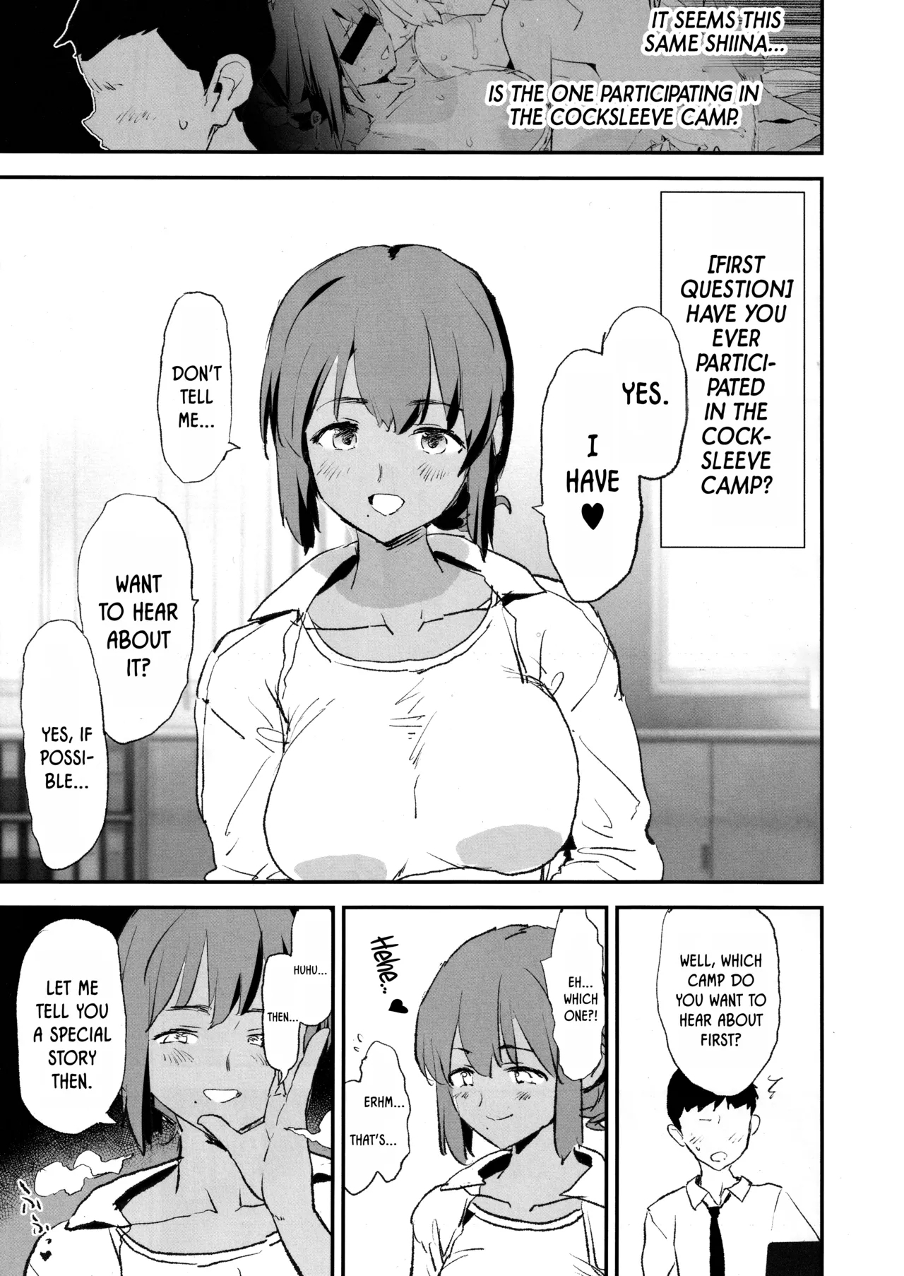 Onaho Gasshuku Saimin Dosukebe Interview Shiina Senpai | Cocksleeve Camp's Hypnosis Lewd Interview - Page 4