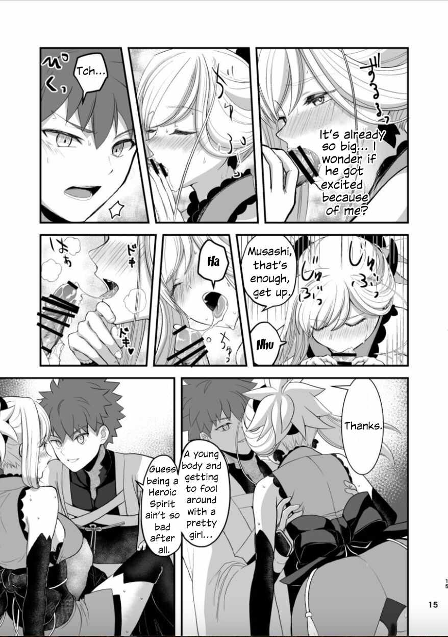 (C102) [Danbara dining hall (Nekohara Rurika)] Musashi-chan to Sex Shinaito Derenai Heya - A room you can't get out of unless you and Musashih avea se***. (Fate/Grand Order) [English] 13