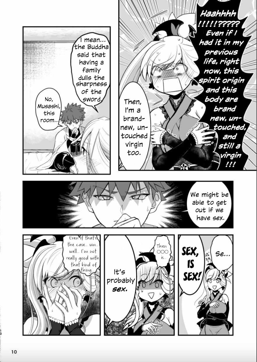 (C102) [Danbara dining hall (Nekohara Rurika)] Musashi-chan to Sex Shinaito Derenai Heya - A room you can't get out of unless you and Musashih avea se***. (Fate/Grand Order) [English] 8