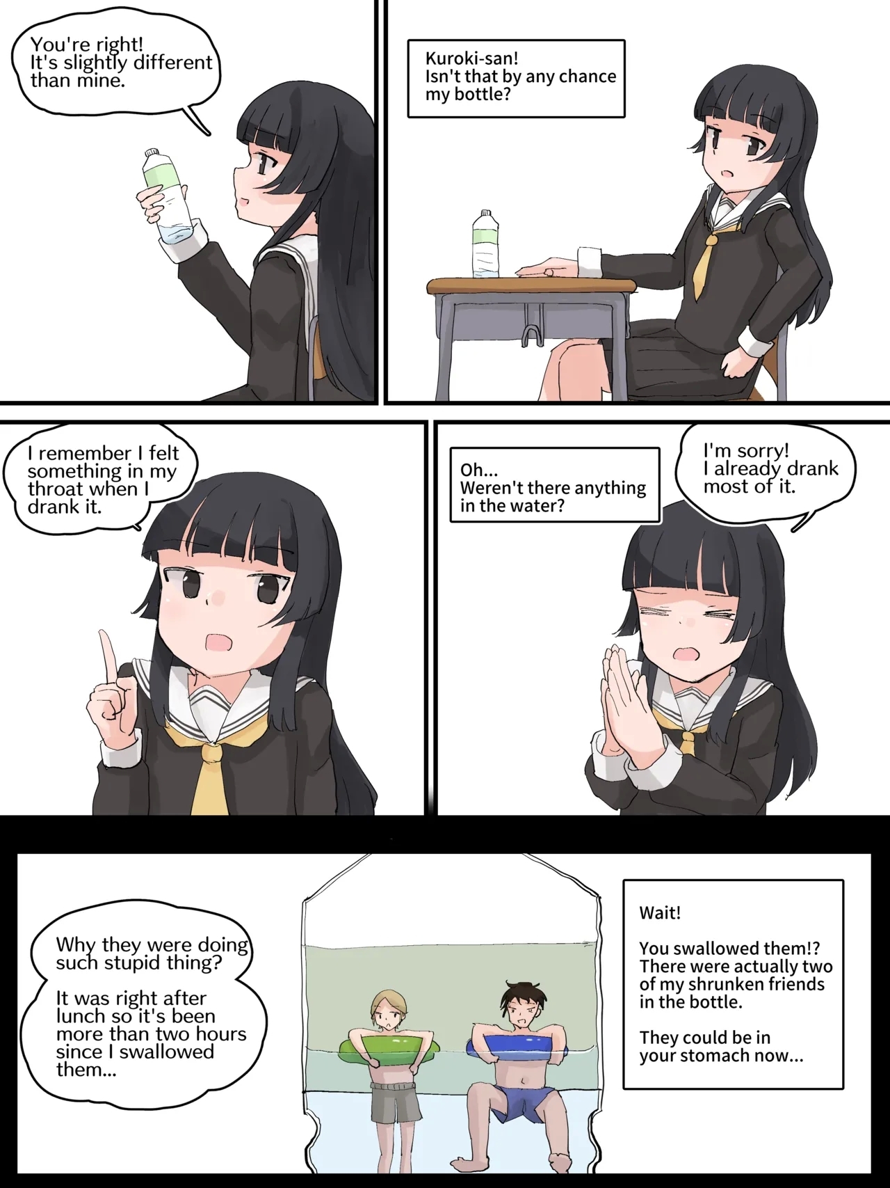 A girl who unknowingly swallowed classmates who were shrunk 2