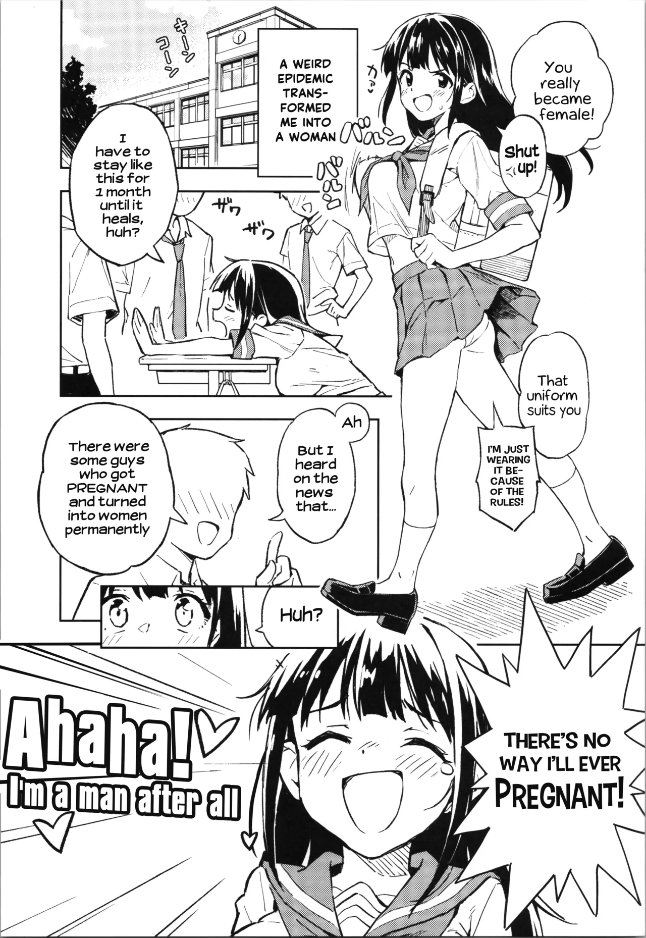 [みら国 (やすみみらきち)] 1ヶ月妊娠しなければ男に戻れる話 (1) [英訳] [DL版] - Hentaiaz.com - 2