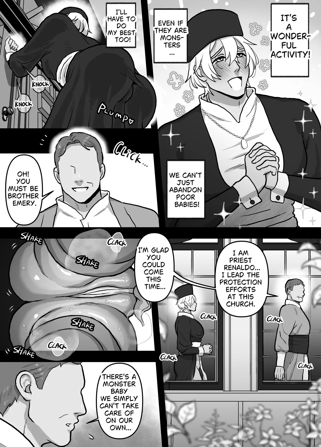 [おのこ屋本舗 (亮カミヲ)] カントボーイ修道士のクリ授乳育児 [英語] - Hentaiaz.com - 3